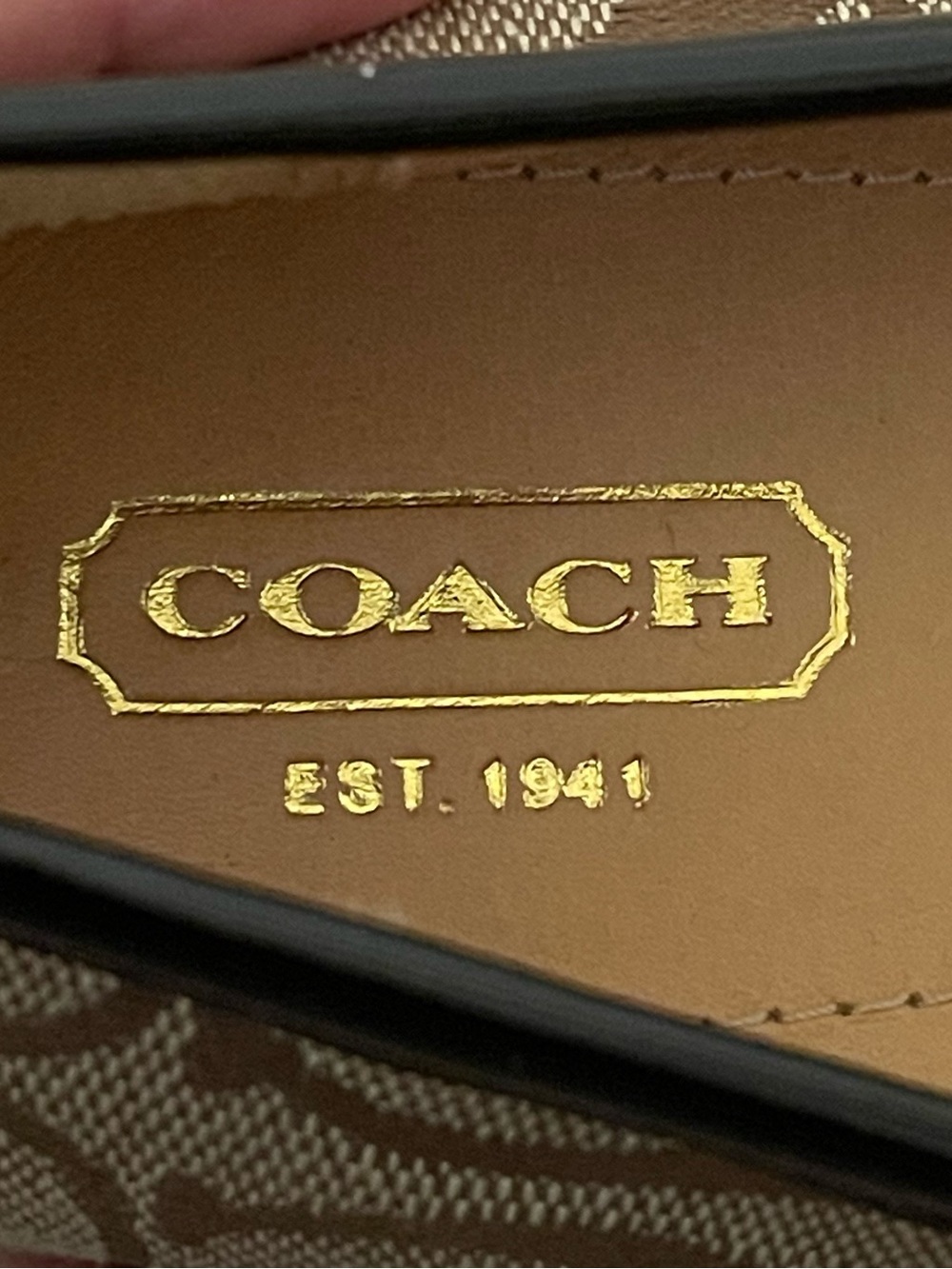 Coach Brown Signature Canvas and Black Patent Frida Loafers - Picture 6 of 8